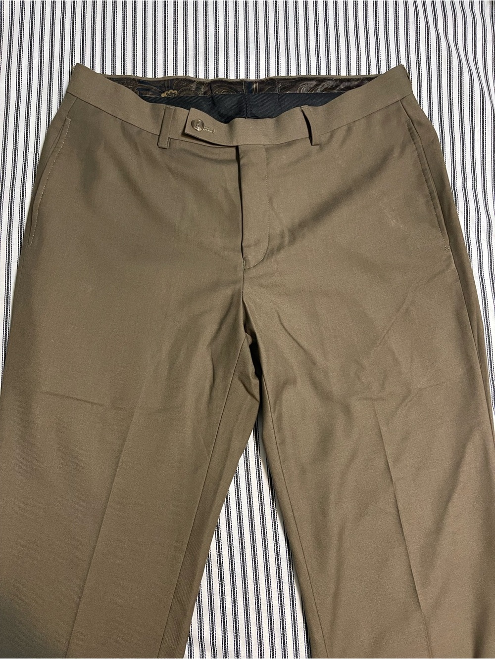 Vintage Lauren by Ralph Lauren Brown Men's Dress Pants